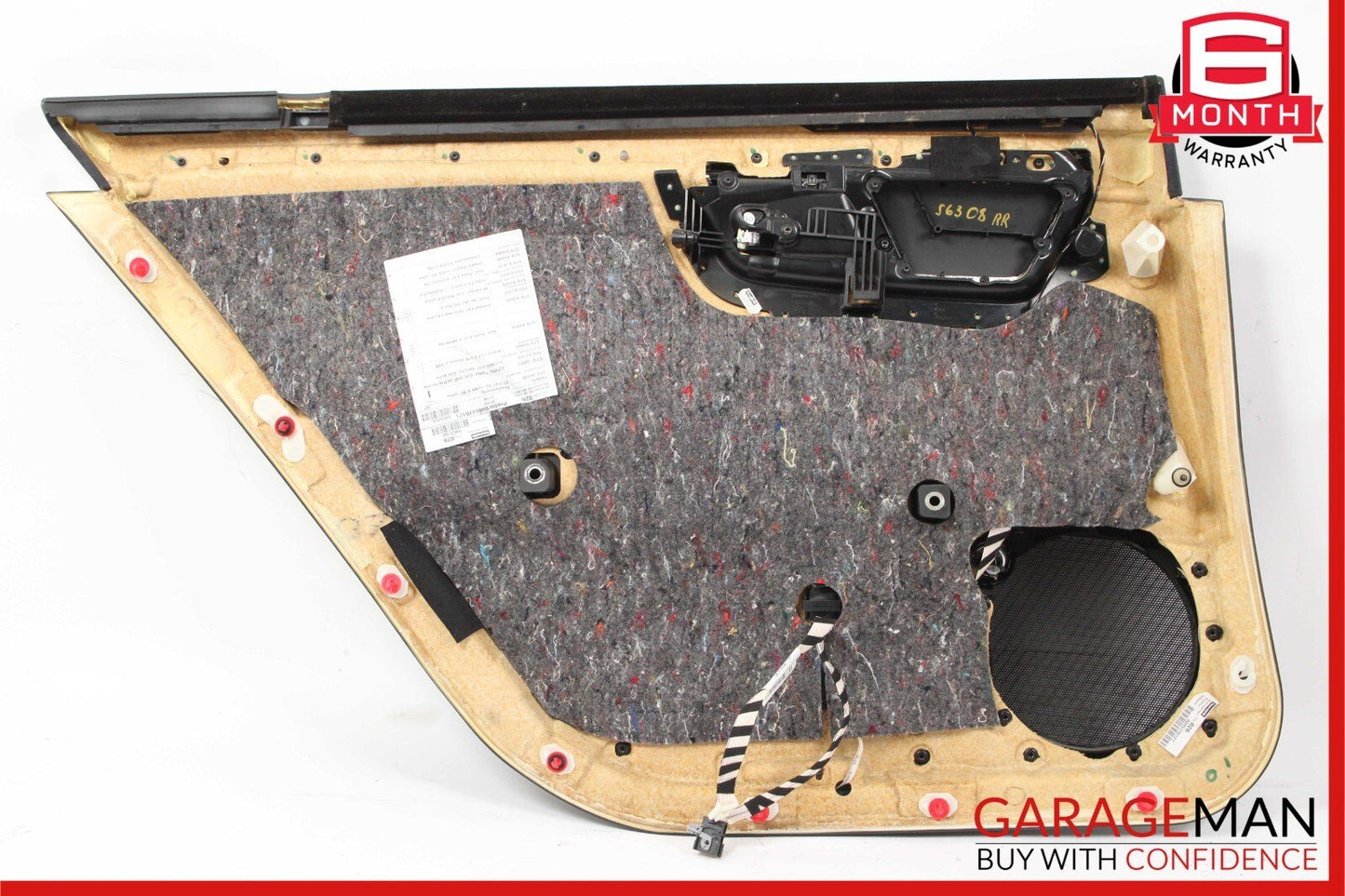 07-09 Mercedes W221 S550 S63 AMG Rear Right Side Interior Door Panel Black OEM
