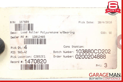 Load Roller Wheel Polyuretane w/ Ball Bearing Raymond BT 167609 for Pallet Jack
