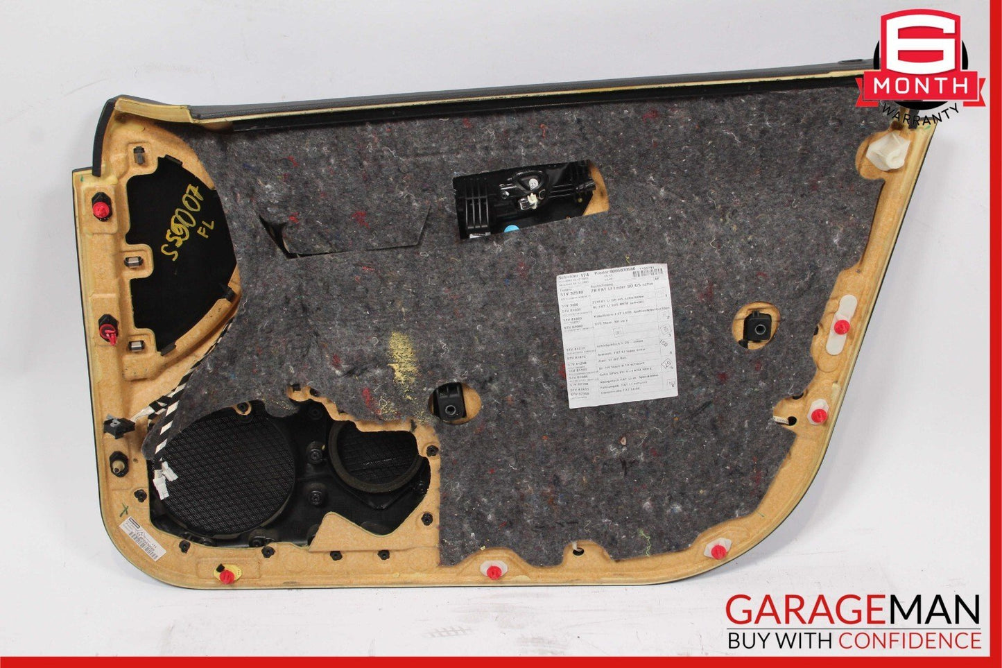 07-09 Mercedes W221 S550 S450 Front Left Interior Door Trim Panel Cover Assembly
