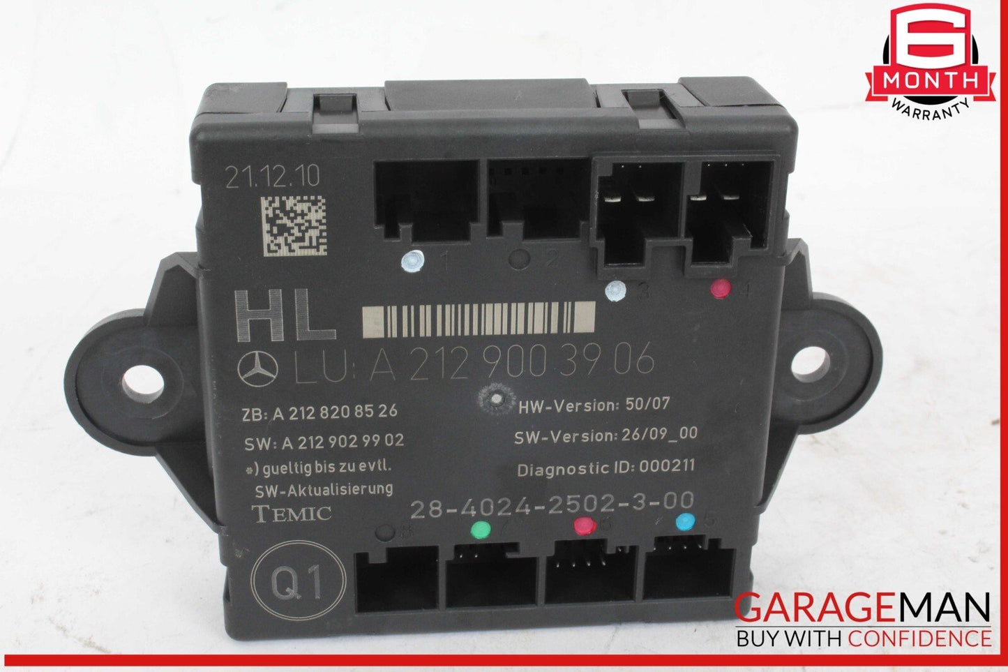 08-18 Mercedes W204 C300 Rear Left Driver Side Door Control Module OEM
