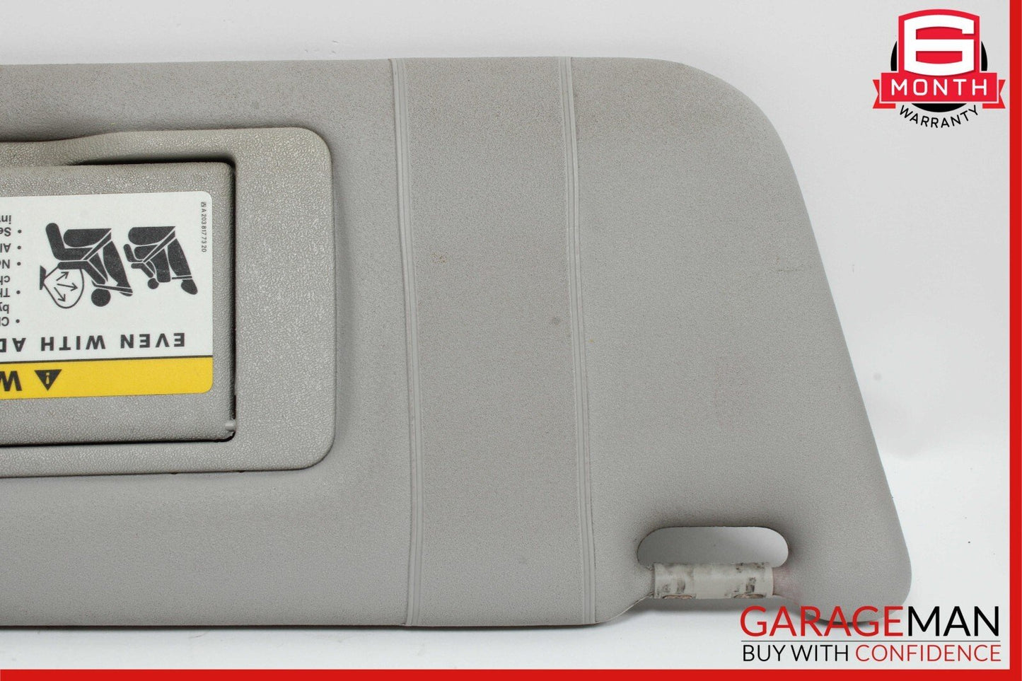 01-07 Mercedes W209 CLK500 Front Right Sun Visor Sunvisor Gray 2038177320 OEM