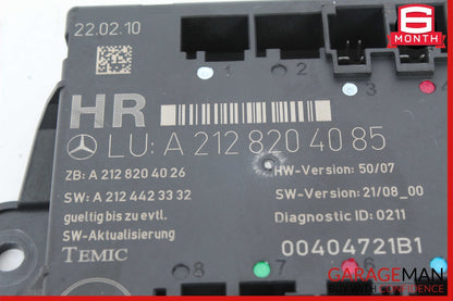 08-18 Mercedes W212 E350 C350 C300 Rear Right Side Door Control Module Unit OEM