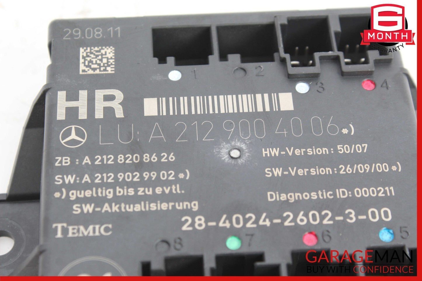 08-18 Mercedes W212 E350 C300 GLK350 Rear Right Side Door Control Module OEM