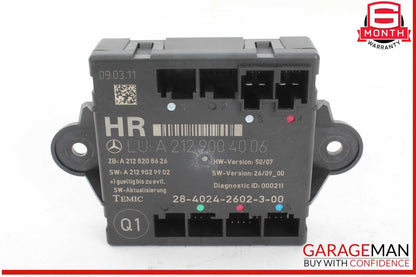 08-18 Mercedes W212 E350 Rear Right Side Door Control Module 2129004006 OEM