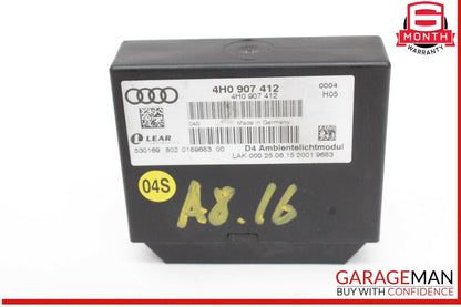 11-18 Audi A8 S8 Comfort Control Keyless Entry Control Module Unit 4H0907412 OEM