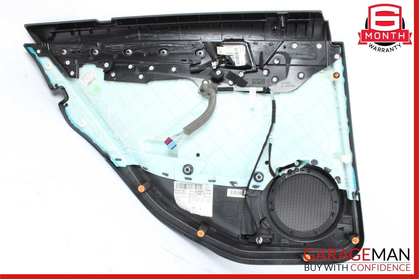 08-14 Mercedes W204 C300 C250 C350 Rear Right Interior Door Panel Black OEM