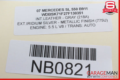 05-12 Mercedes R230 SL550 Front Top Upper Overhead Dome Reading Map Light OEM