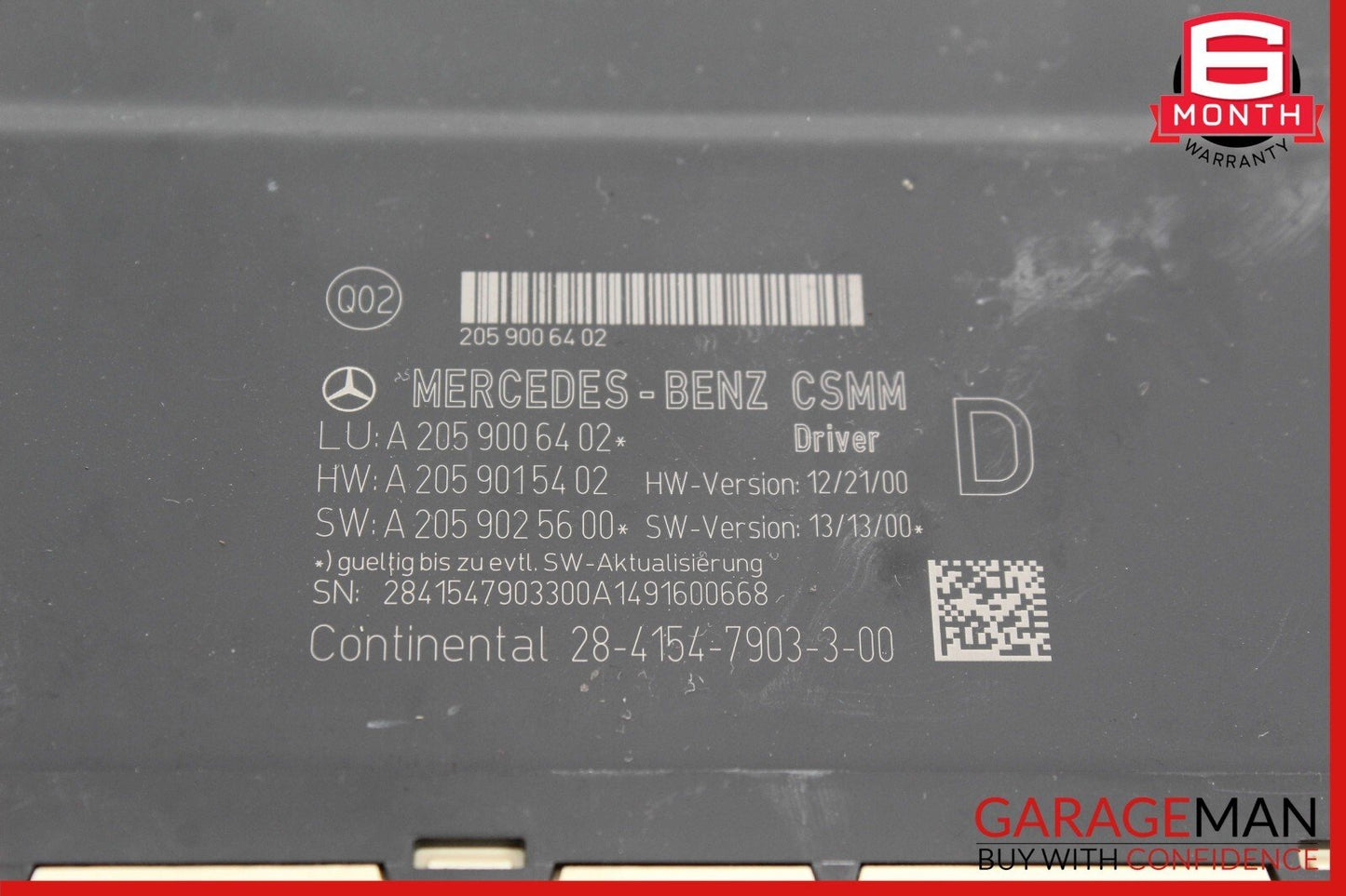 15-20 Mercedes W205 C300 C350e Front Left Driver Side Seat Control Module