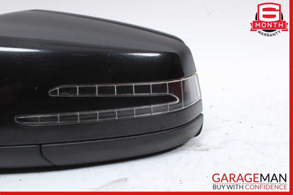 10-11 Mercedes W204 C300 C350 Front Left Side Rear View Door Mirror Black OEM