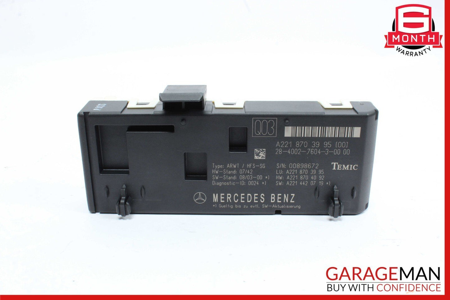 07-14 Mercedes W221 S65 AMG CL550 Trunk Release Remote Open Close Module OEM