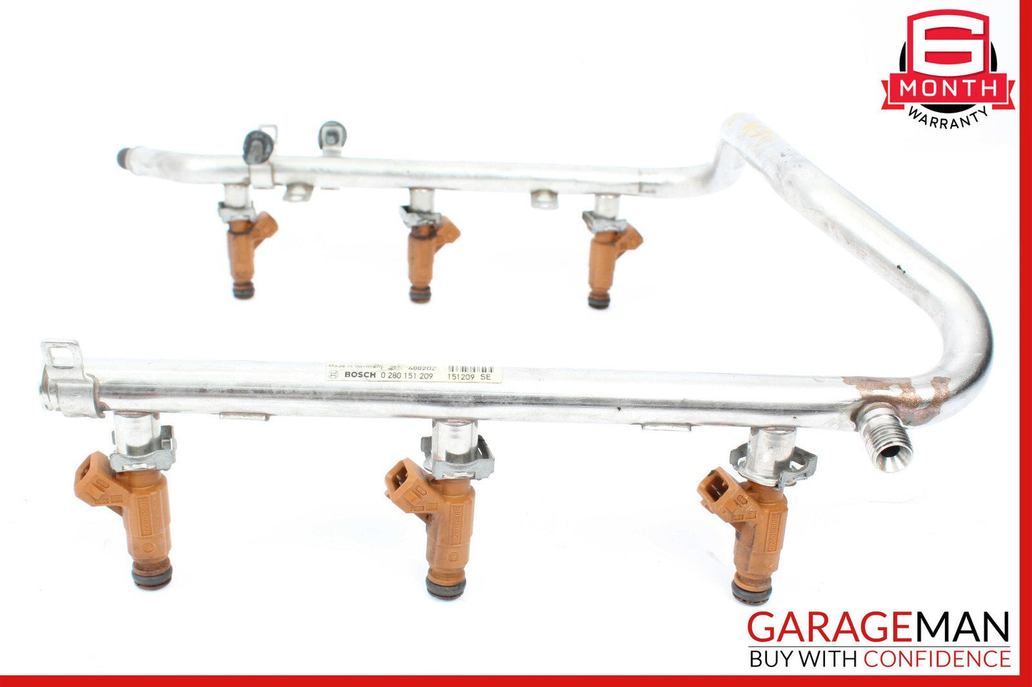 03-06 Mercedes W163 ML350 S350 Fuel Injection Rail Line w/ Injectors 1120701095
