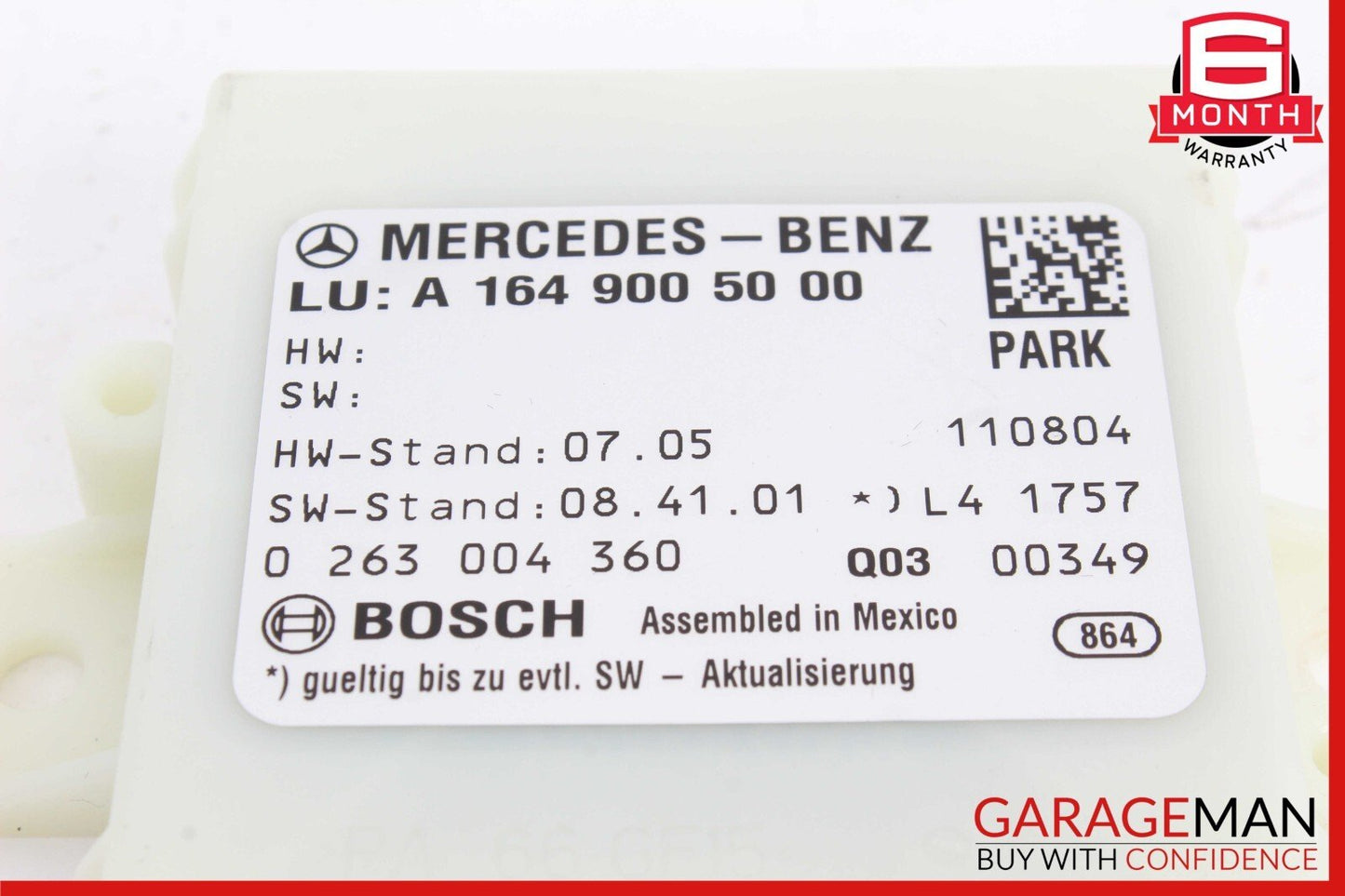 10-12 Mercedes X164 GL550 ML350 ML550 Parktronic Park Assist Control Module Unit