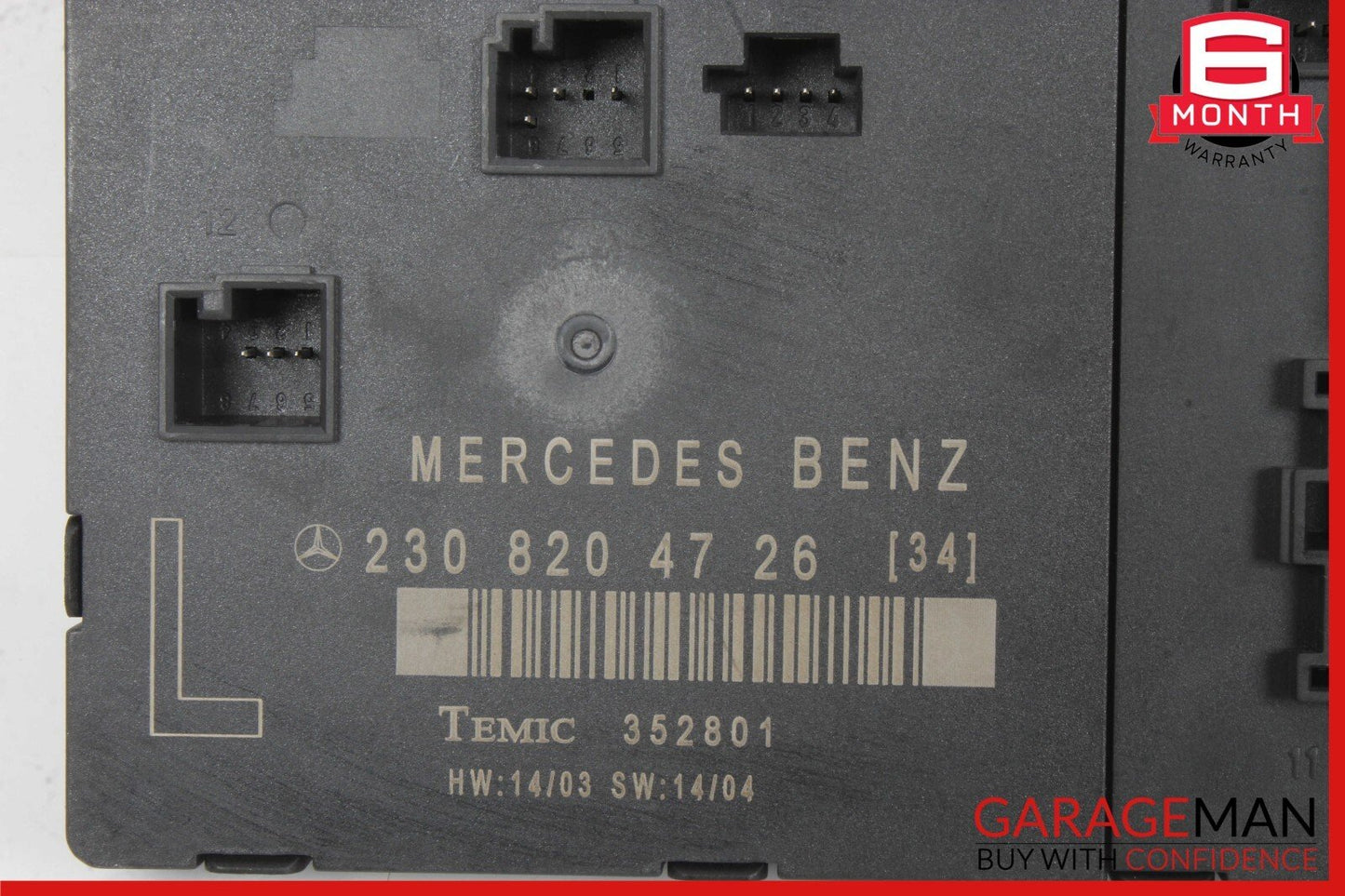 03-12 Mercedes R230 SL500 SL55 AMG Front Left Door Control Module 2308204726 OEM
