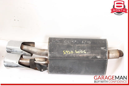 03-06 Mercedes W220 S430 S65 AMG Exhaust Muffler Quad Tips Left & Right OEM