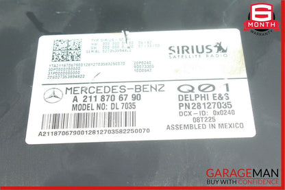 03-09 Mercedes W211 E350 CLK350 CL600 Sirius Satellite Radio Receiver Module OEM