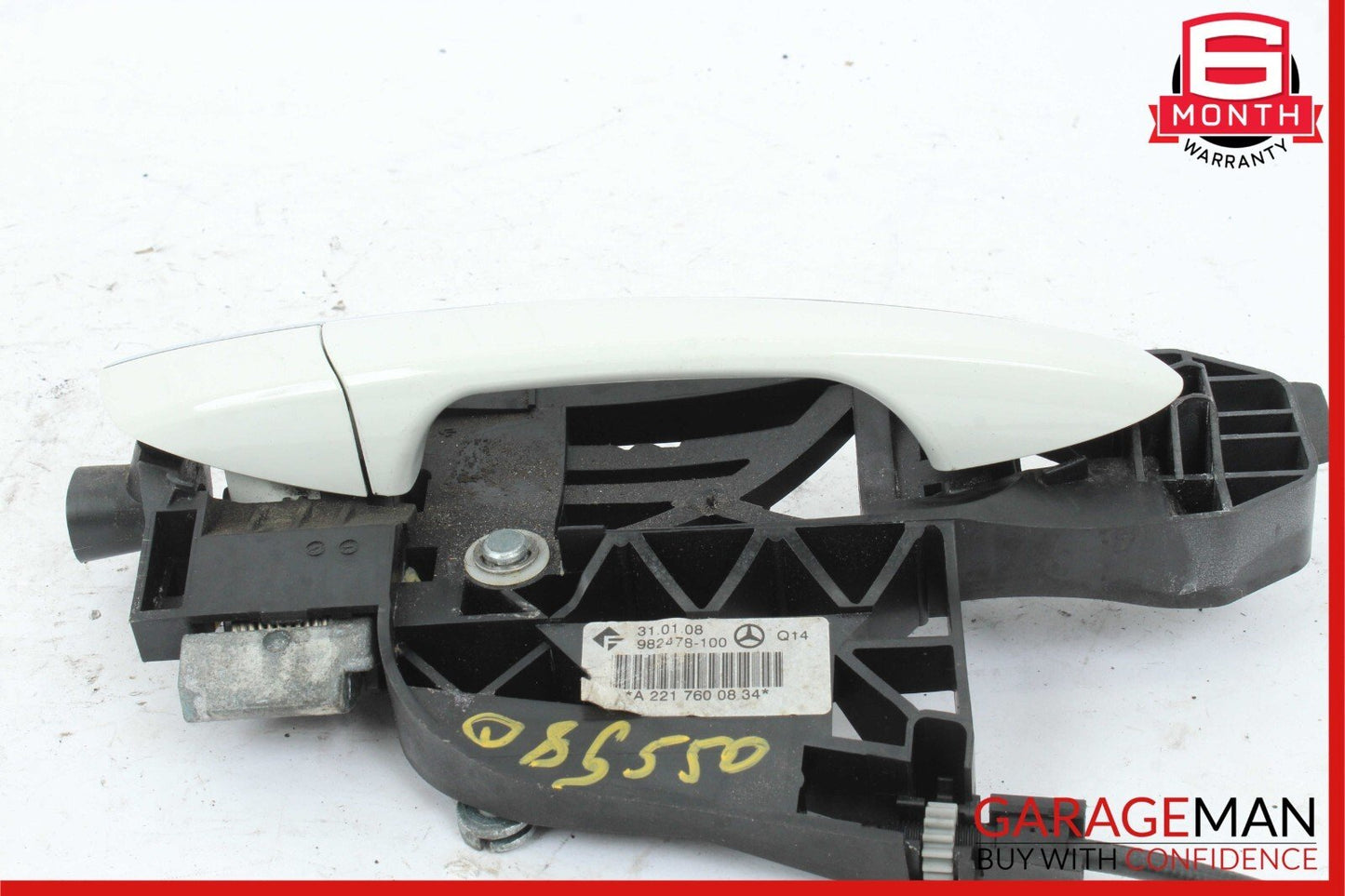 07-13 Mercedes W221 S550 Rear Right Side Exterior Door Handle Keyless Go White