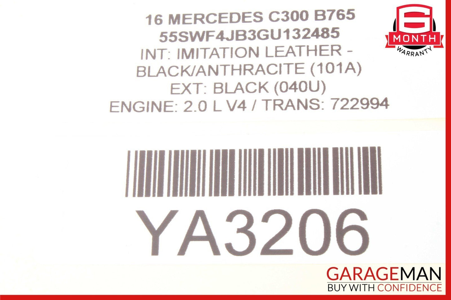 15-18 Mercedes W205 C300 C63 AMG Ignition Switch Control Module w/o Key