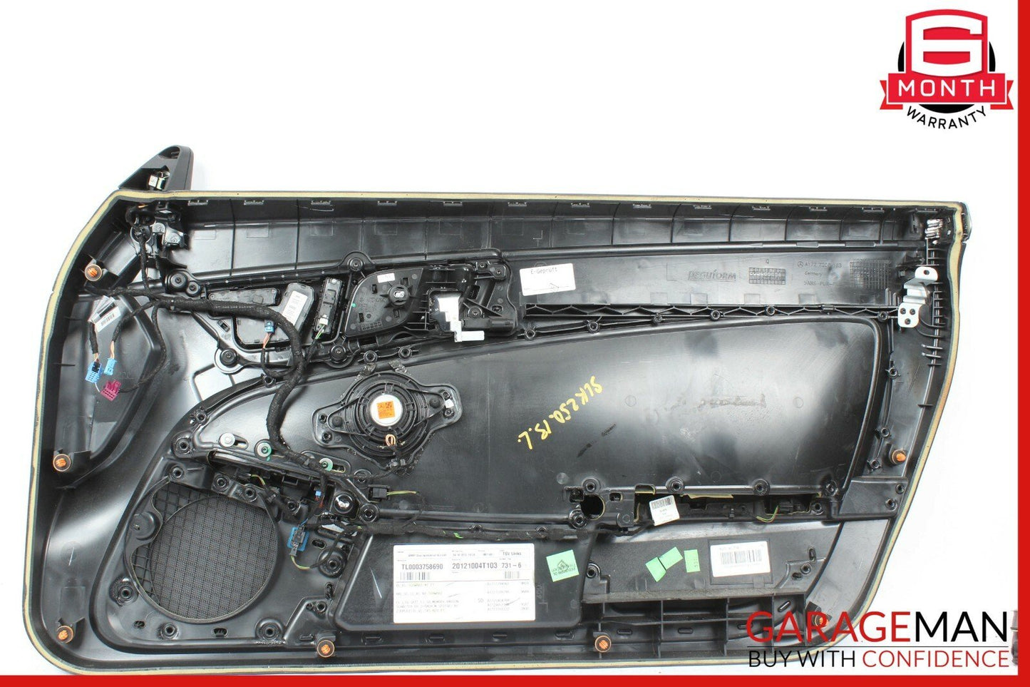 12-16 Mercedes R172 SLK250 Front Left Side Interior Door Panel Assembly Black