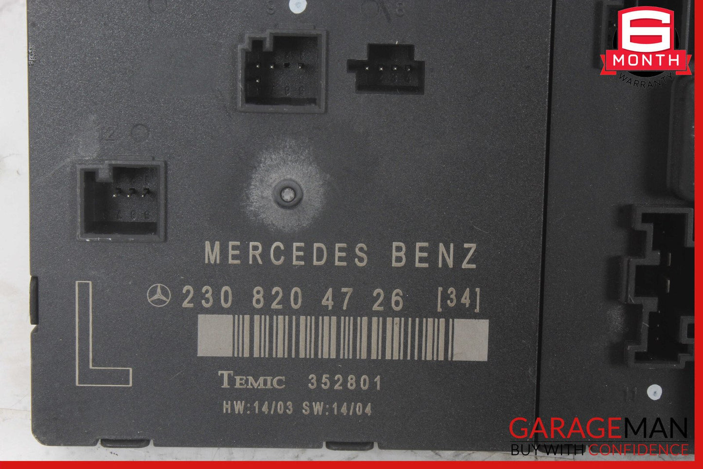 03-12 Mercedes R230 SL500 SL55 AMG Front Left Door Control Module 2308203526 OEM
