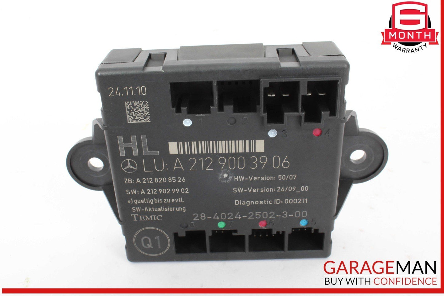 08-18 Mercedes W212 E350 Bluetec Rear Left Side Door Control Module 2129003906