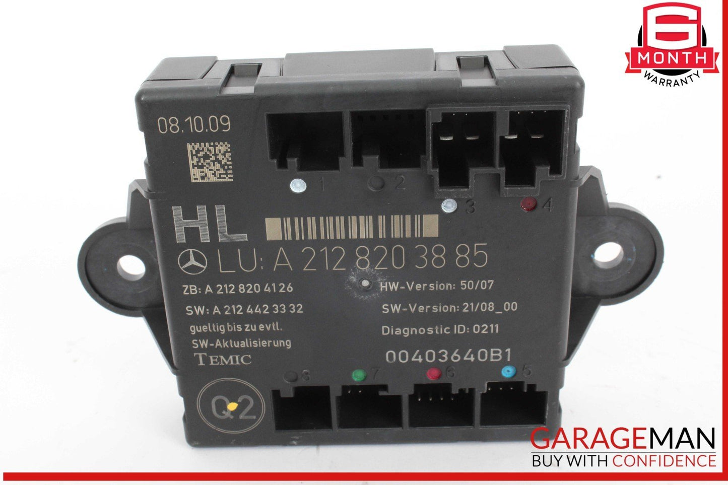 08-18 Mercedes W204 C300 SLK350 E400 Rear Left Side Door Control Module OEM