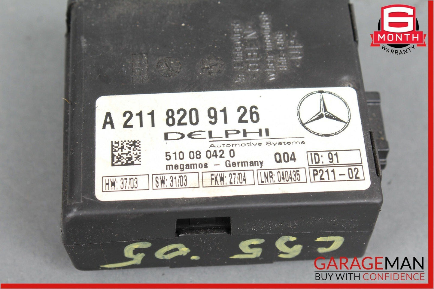 Mercedes W203 C55 AMG SL550 CLK320 Anti Theft Alarm Control Module Unit OEM
