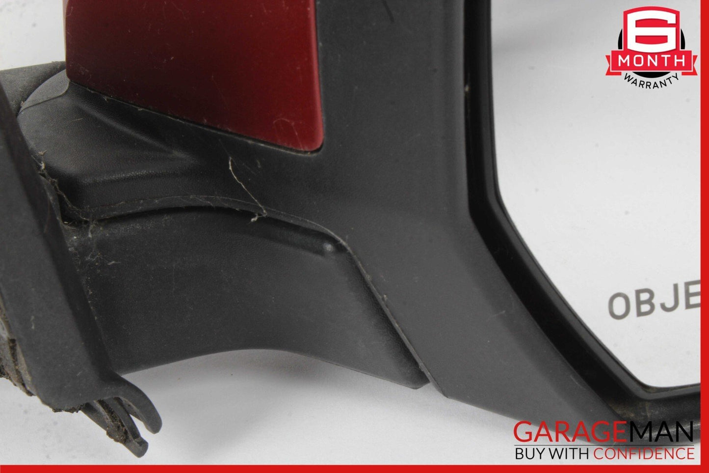 11-12 Nissan Leaf Front Right Passenger Side Door Rear View Mirror Red OEM