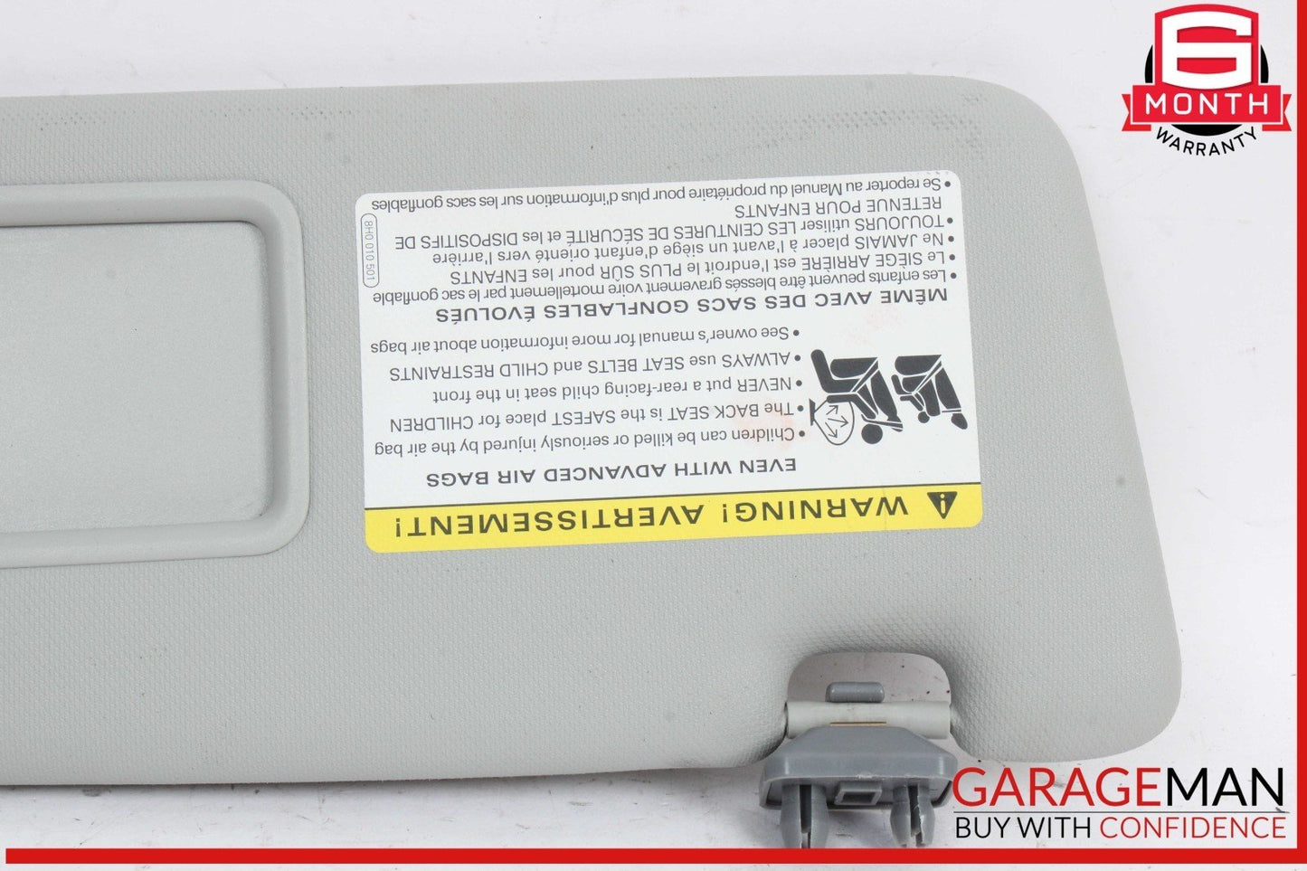 09-17 Audi Q5 A4 A5 S4 S5 Front Right Passenger Side Sun Visor 8U0857552F OEM