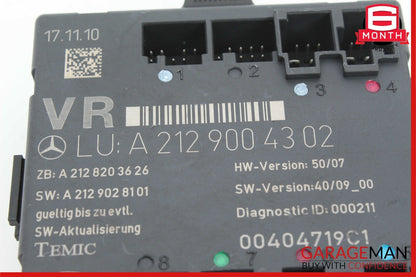 08-18 Mercedes E550 C250 E400 Front Right Side Door Control Module Unit