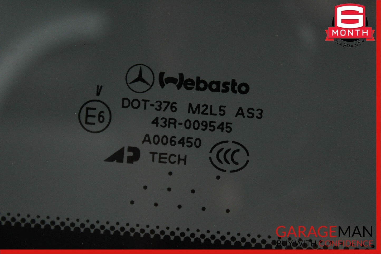 Mercedes W251 R350 R320 Center Middle Panorama Pano Sunroof Sun Roof Glass OEM