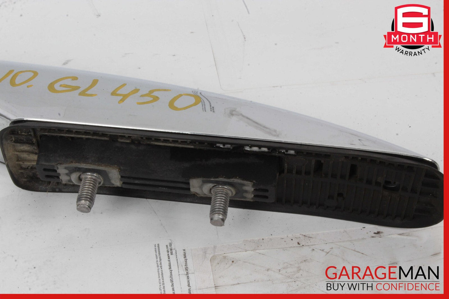 07-12 Mercedes X164 GL450 GL350 Rear Right Roof Rail Rack Cover Cap Chrome OEM