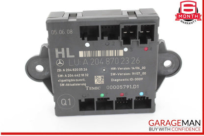 08-18 Mercedes W204 C300 C250 Rear Left Driver Side Door Control Module Unit