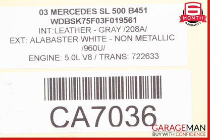 03-06 Mercedes R230 SL500 AC A/C Air Conditioning Compressor Pump 0012300211