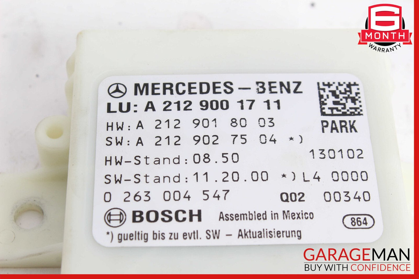 10-13 Mercedes W212 E63 E350 E550 Parking Distance Control PDC Module OEM