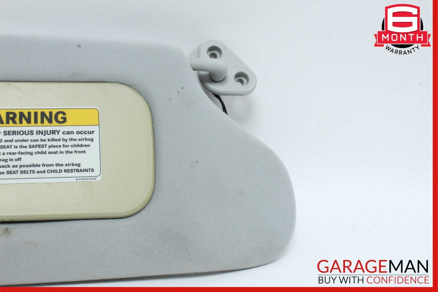 02-05 Mercedes W163 ML350 ML320 Front Right Side Sunvisor Sun Visor Grey OEM