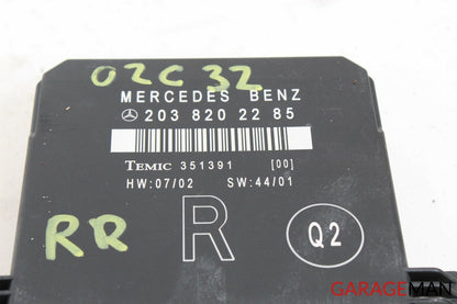 01-07 Mercedes W203 C230 C32 AMG Rear Right Door Control Module 2038202285 Q2