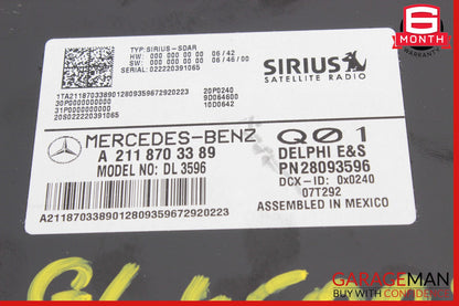 03-08 Mercedes W164 ML550 GL450 Sirius Satellite Radio Receiver 1698270162 OEM