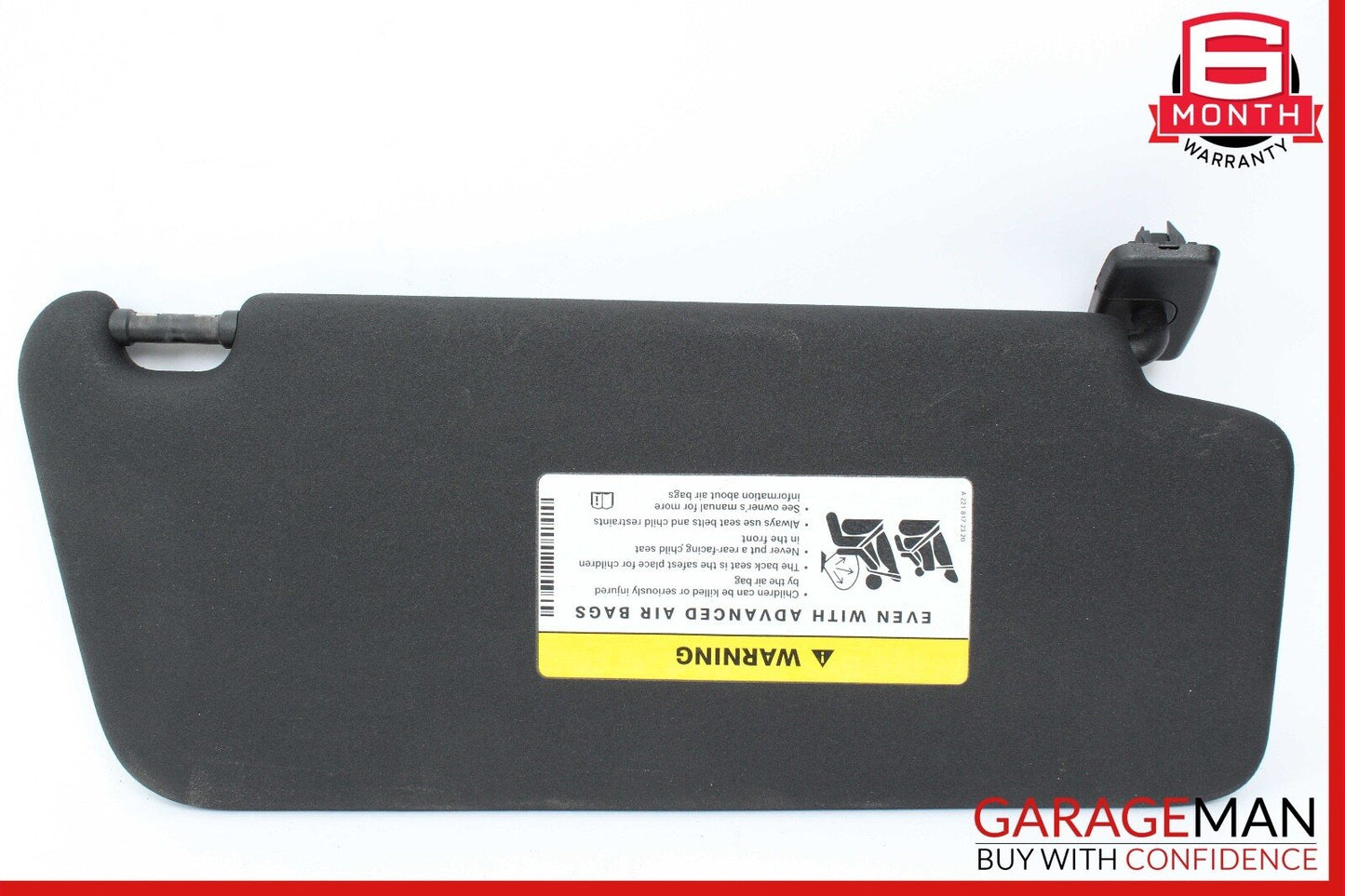 08-14 Mercedes W204 C350 Front Left Passenger Sun Visor Sunvisor Shade Black