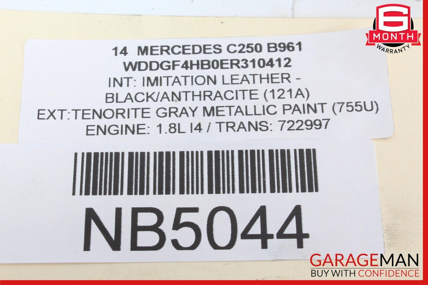 08-14 Mercedes W204 C250 Rear Right and Left Suspension Coil Spring Set OEM
