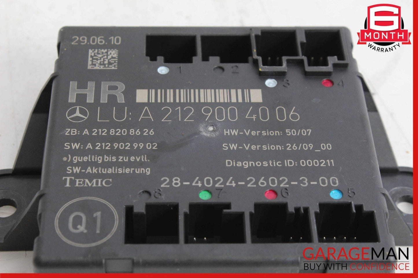 08-18 Mercedes C250 C350 GLK350 E550 Rear Right Side Door Control Module Unit