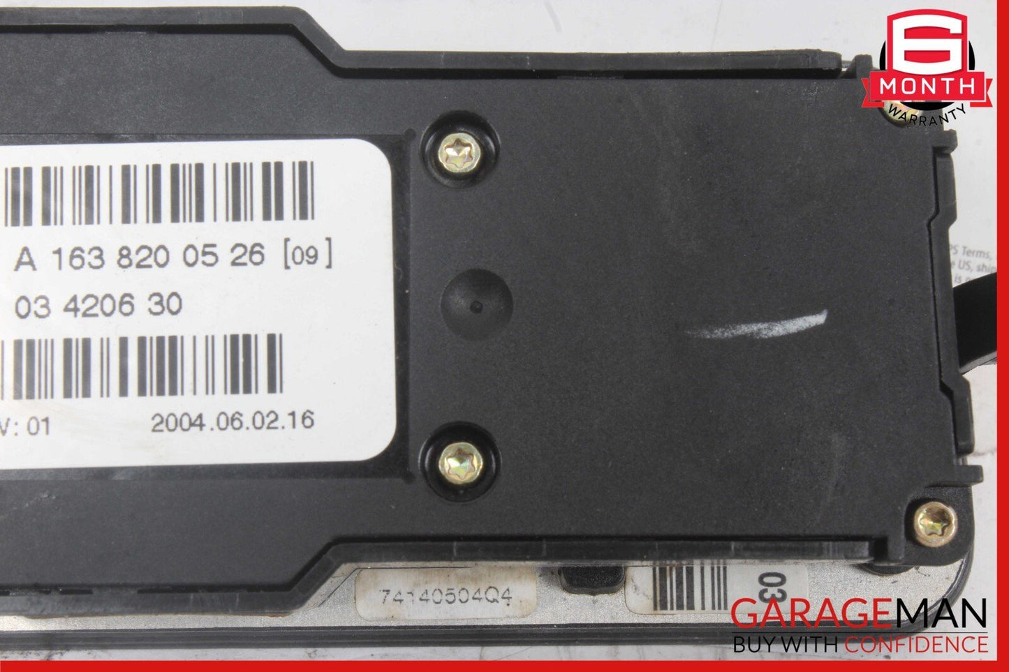 98-05 Mercedes W163 ML350 Rear Climate Control Power Window Switch Module Wood