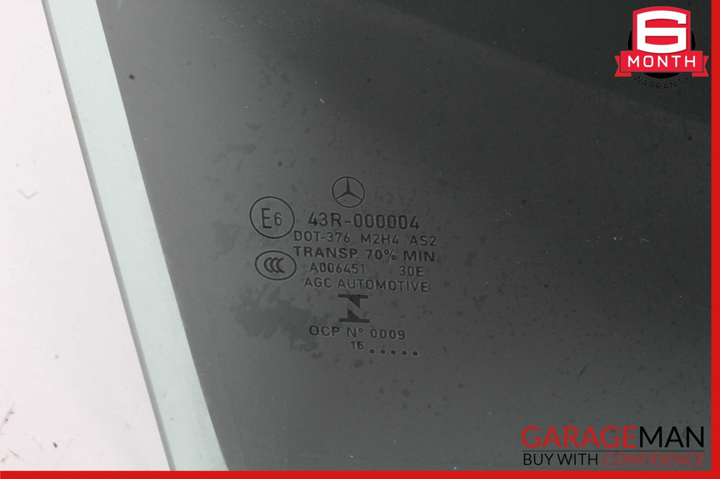 15-21 Mercedes W205 C300 C400 Rear Right Side Door Window Glass OEM