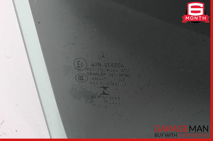 15-21 Mercedes W205 C300 C400 Rear Right Side Door Window Glass OEM