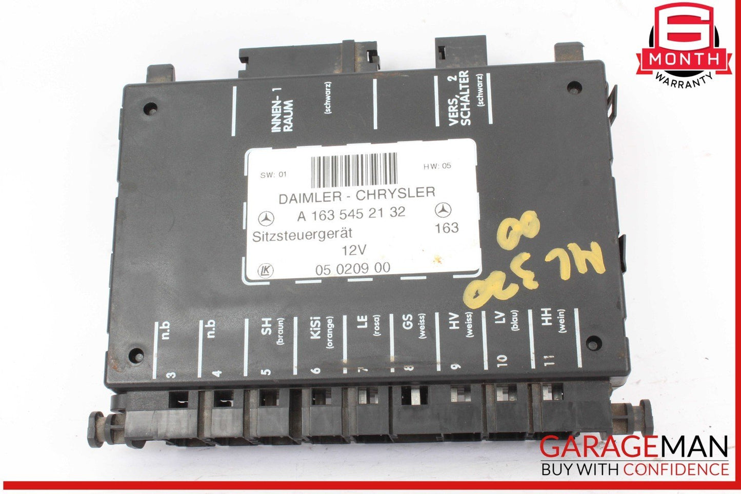98-05 Mercedes W163 ML320 ML500 ML55 AMG Front Right / Left Seat Control Module
