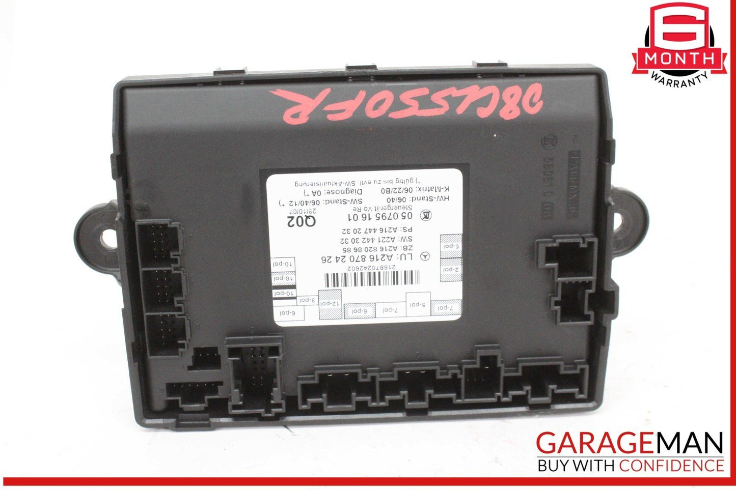 07-14 Mercedes W216 CL550 Front Right Passenger Side Door Control Module OEM