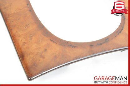 00-02 Mercedes W220 S600 Front Center Console Gear Shifter Trim Panel Cover Wood