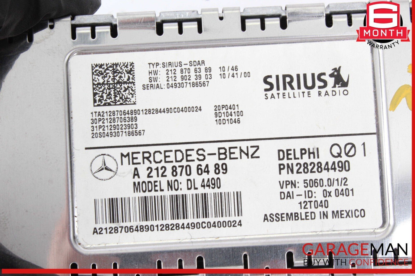 12-14 Mercedes X204 GLK350 4MATIC Sirius Satellite Radio Receiver 2128706489 OEM