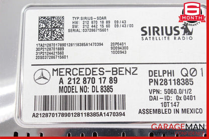 10-17 Mercedes E550 E350 C250 C300 Sirius Satellite Radio Receiver Module Unit