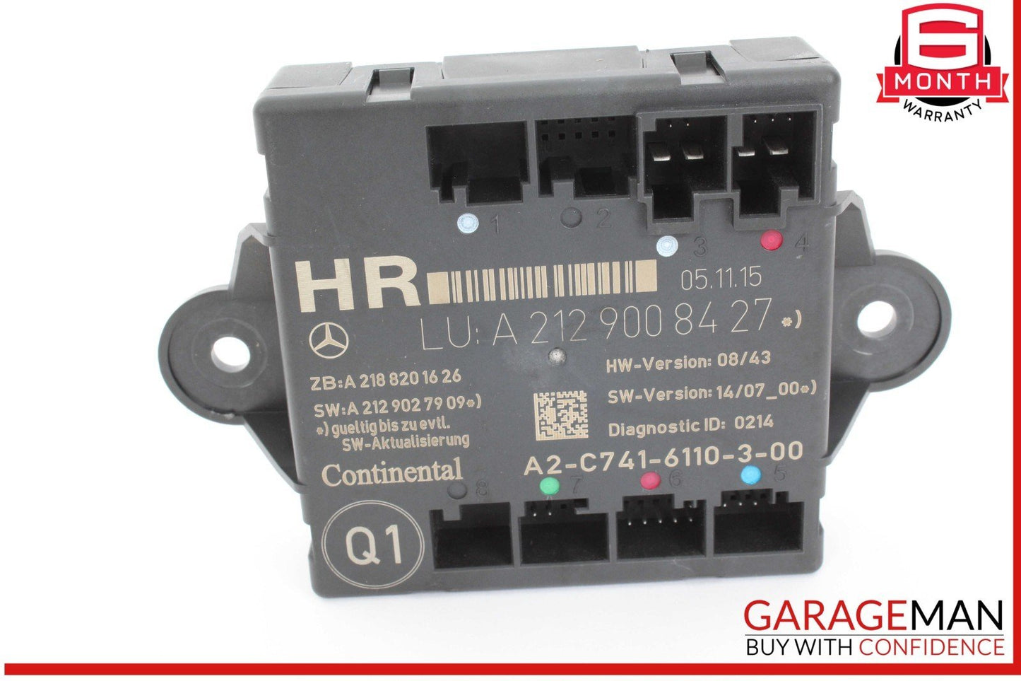 08-18 Mercedes W212 E350 C350 CLS550 Rear Right Side Door Control Module Unit