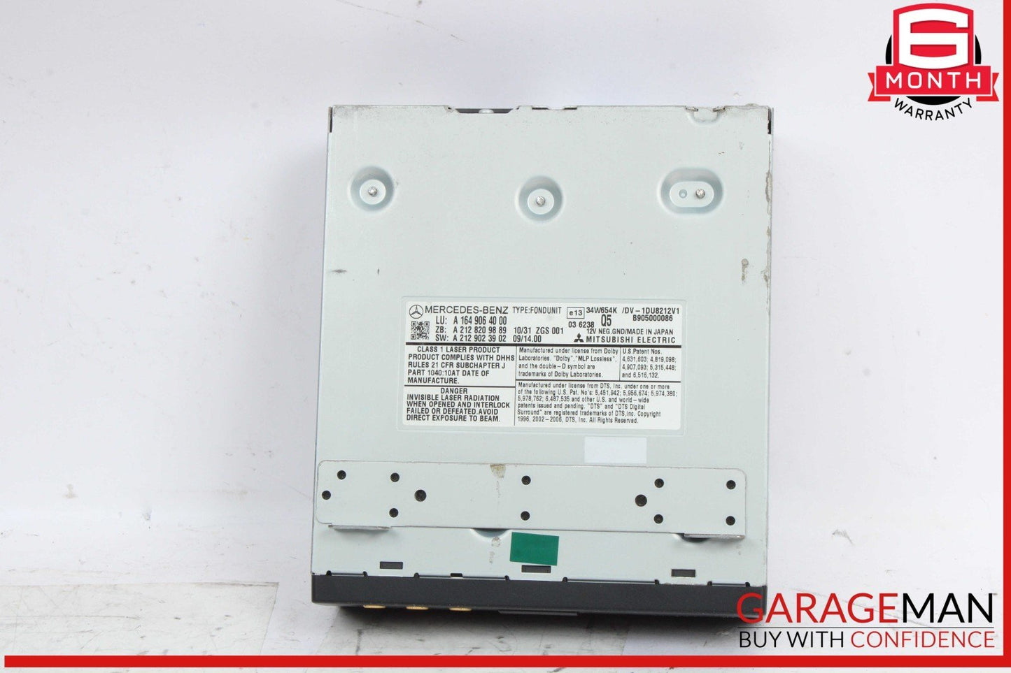 06-13 Mercedes X164 GL450 GL550 Rear Entertainment DVD Player 1649064000 OEM